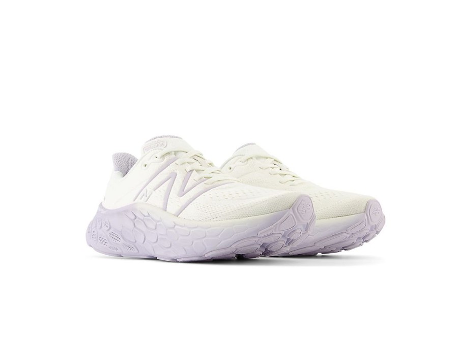 Women New Balance Running | Fresh Foam X More V4 Sea Salt With Grey Violet