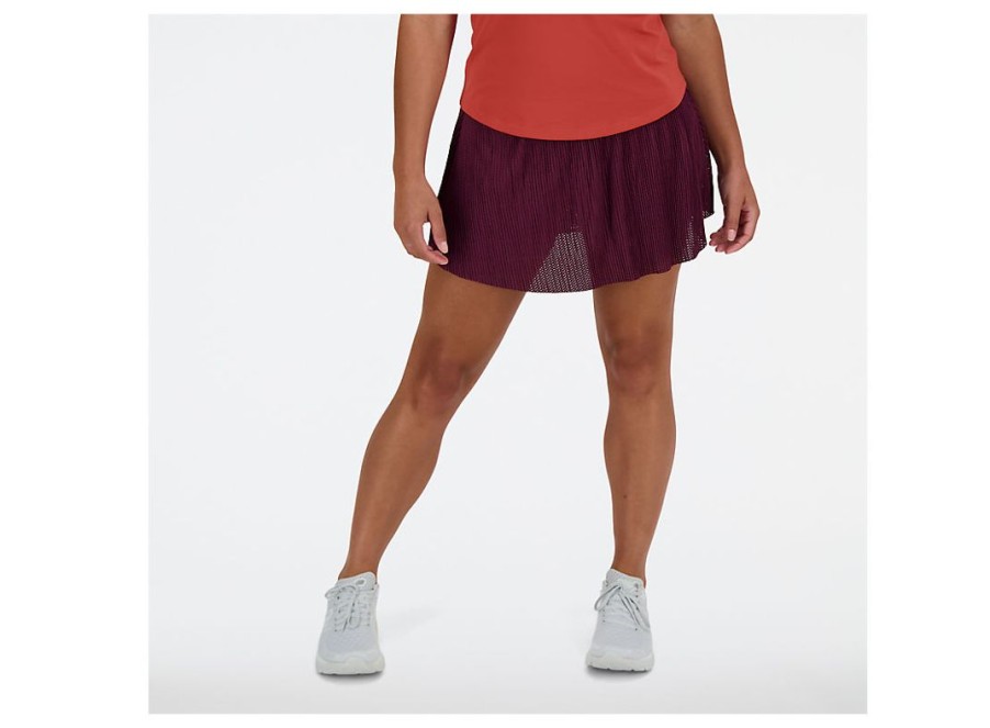 Women New Balance Skirts & Dresses | Tournament Novelty Skort Nb Burgundy