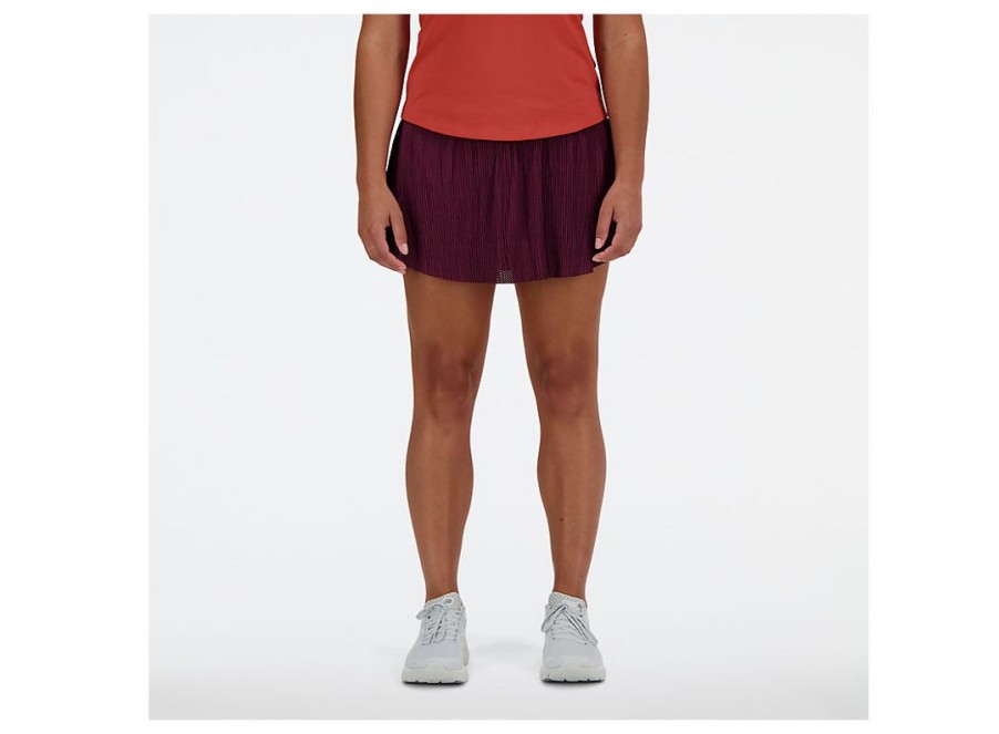 Women New Balance Skirts & Dresses | Tournament Novelty Skort Nb Burgundy