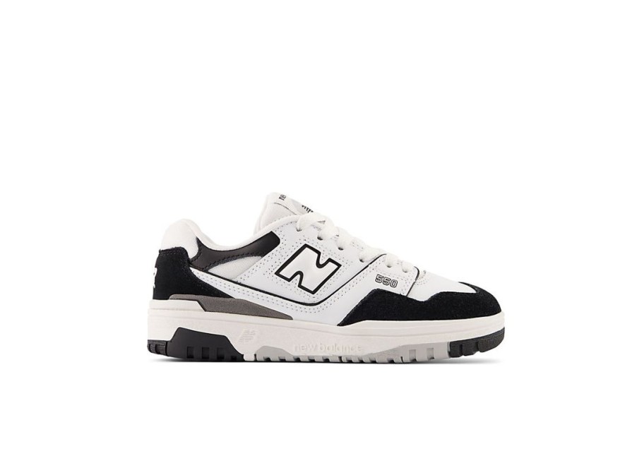 Kid New Balance Little Kids | 550 White With Black And Rain Cloud