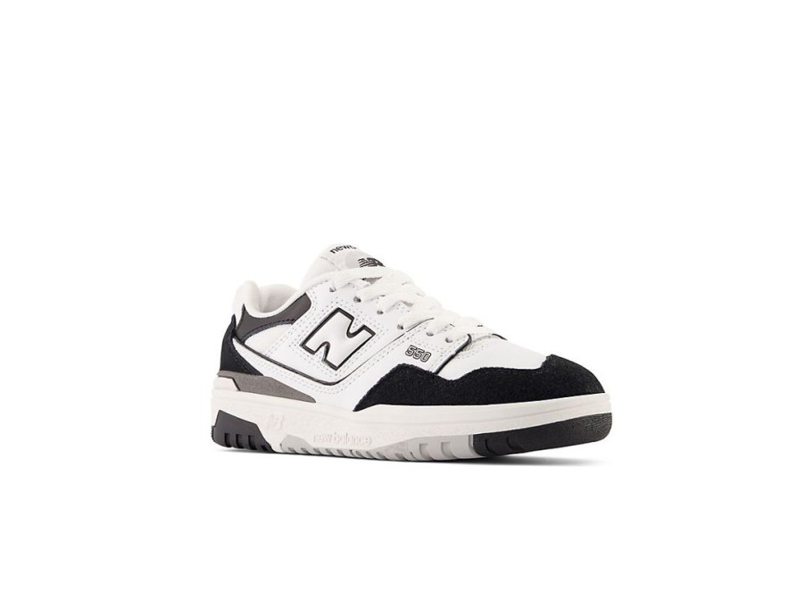 Kid New Balance Little Kids | 550 White With Black And Rain Cloud