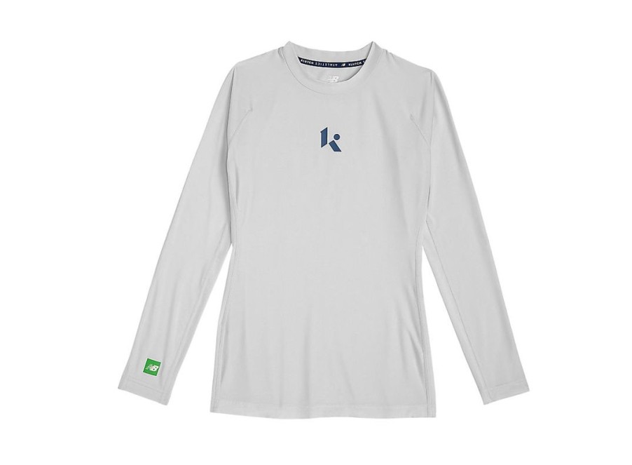 Women New Balance Shirts | Klutch X Nb Unleash Long Sleeve Top Grey Matter